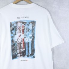 画像2: 90's swatch USA製 時計ブランド プリントTシャツ XL (2)
