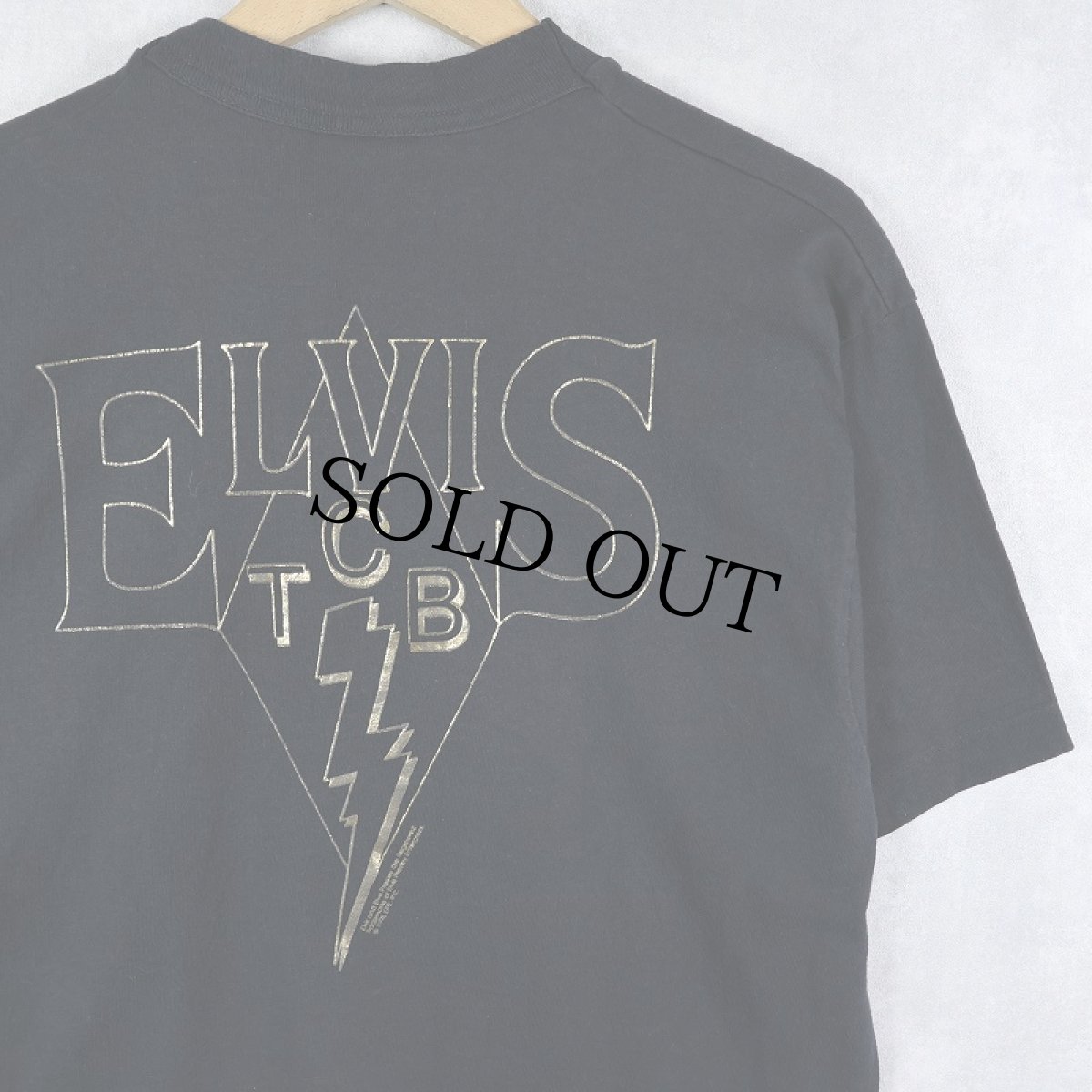 画像2: 90's Elvis Presley USA製 "TCB" ミュージシャンプリントTシャツ BLACK L (2)