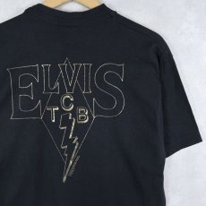 画像2: 90's Elvis Presley USA製 "TCB" ミュージシャンプリントTシャツ BLACK L (2)