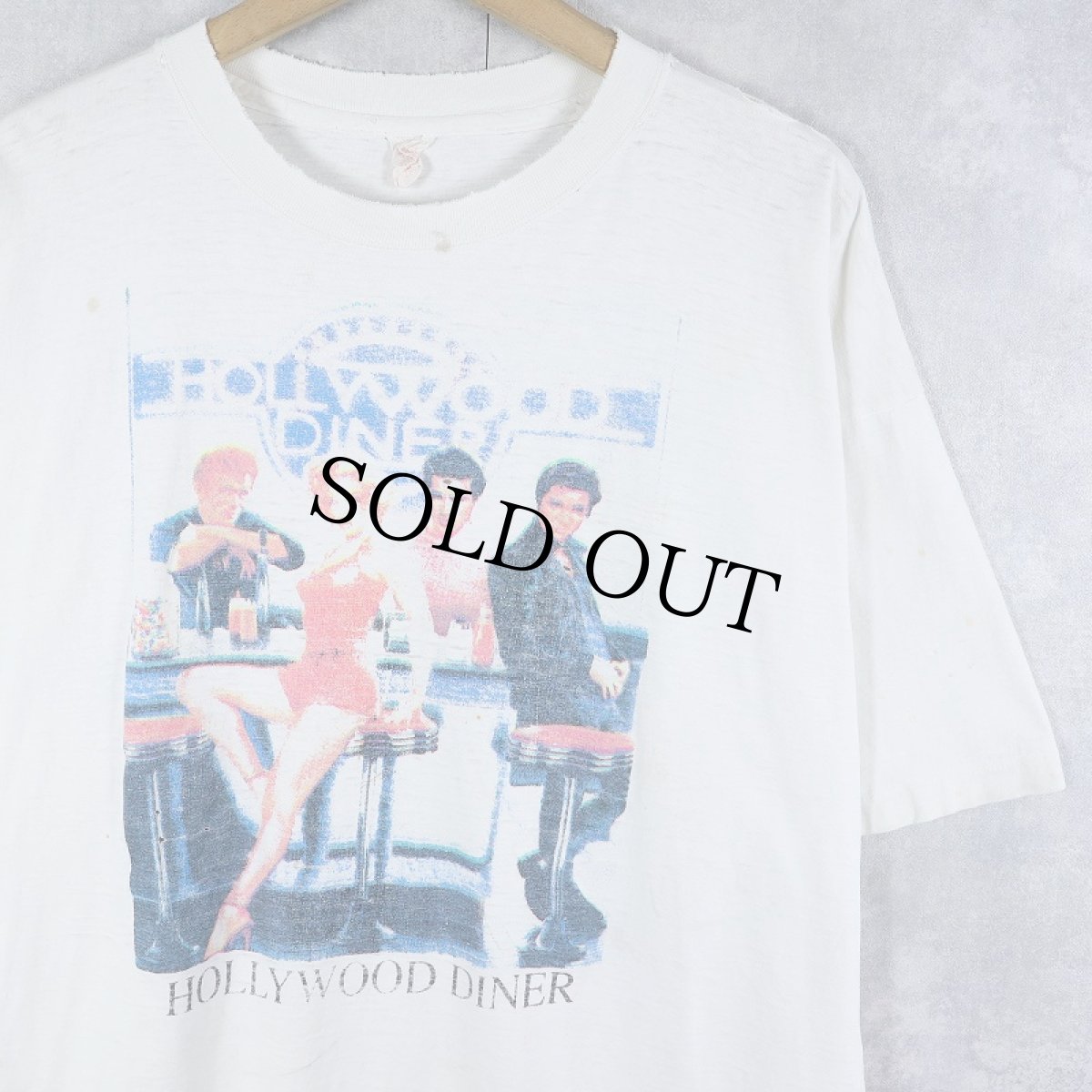 画像1: 80's "HOLLYWOOD DINER" ポスタープリントTシャツ ONESIZE (1)
