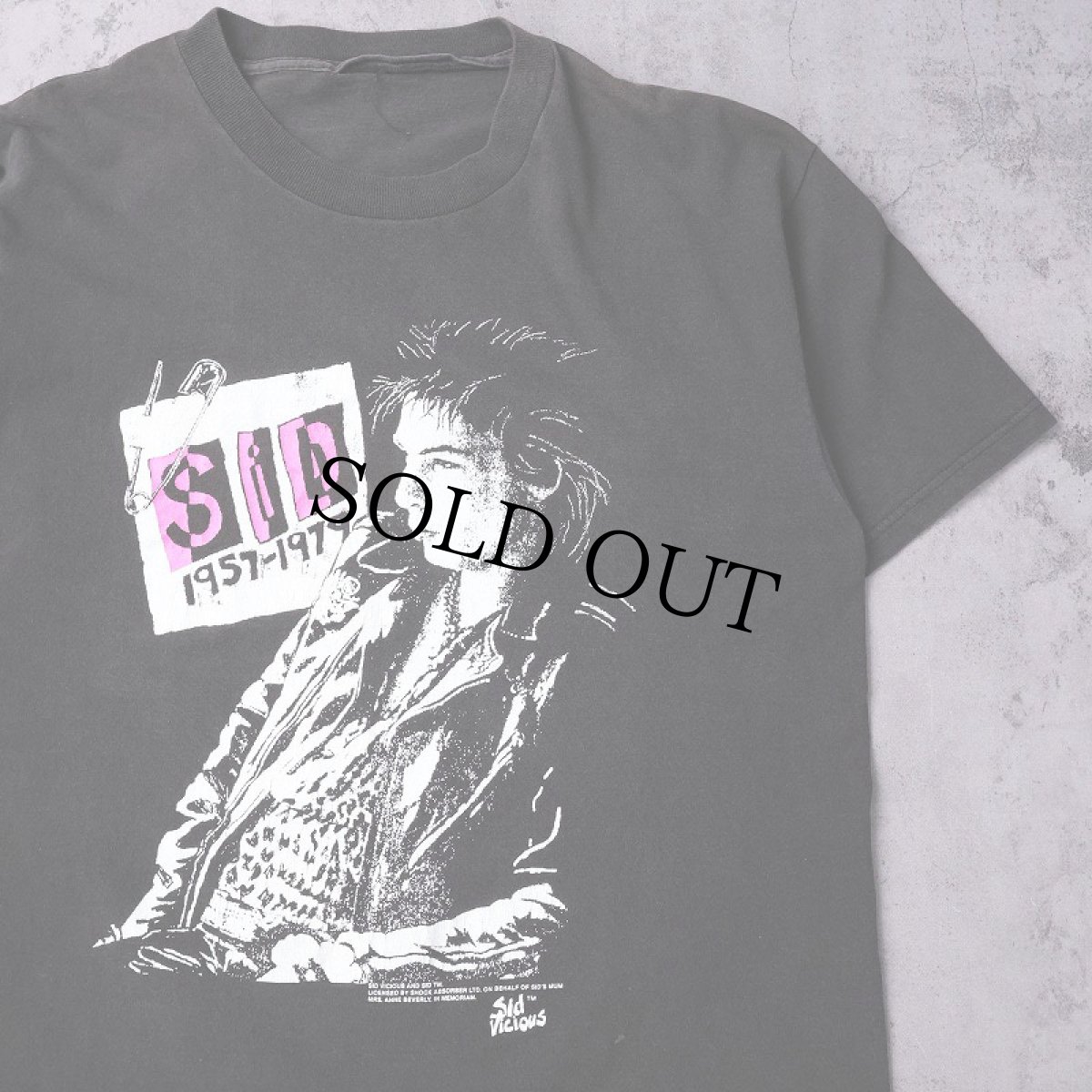 画像1: Sex Pistols "Sid Vicious" パンクロックバンド プリントTシャツ BLACK (1)
