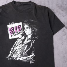 画像1: Sex Pistols "Sid Vicious" パンクロックバンド プリントTシャツ BLACK (1)