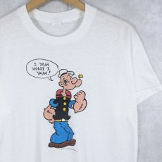 画像1: 80's POPEYE "I YAM WHAT I YAM!" キャラクタープリントＴシャツ XL (1)