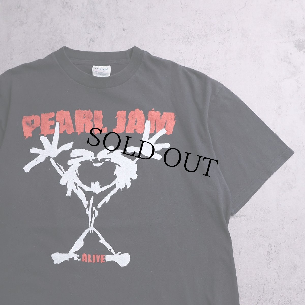 画像1: Pearl Jam "ALIVE" オルタナティブロックバンド プリントTシャツ BLACK XL (1)