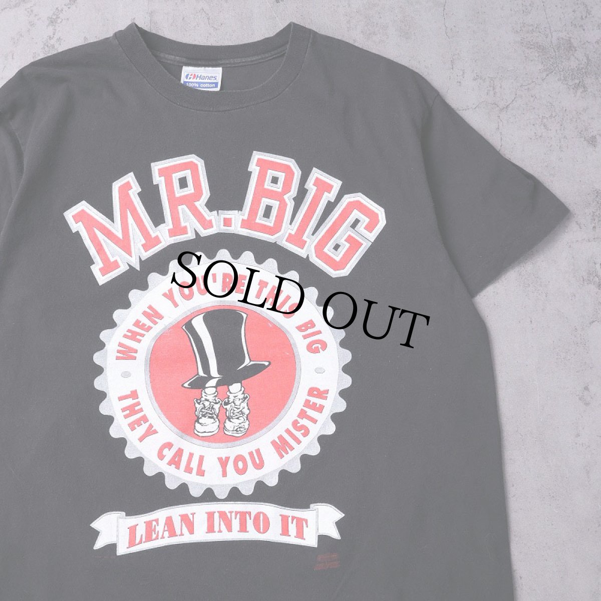 画像1: 90's MR. BIG USA製 "Lean Into It" ハードロックバンド アルバムプリントTシャツ BLACK L (1)