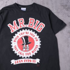 画像1: 90's MR. BIG USA製 "Lean Into It" ハードロックバンド アルバムプリントTシャツ BLACK L (1)