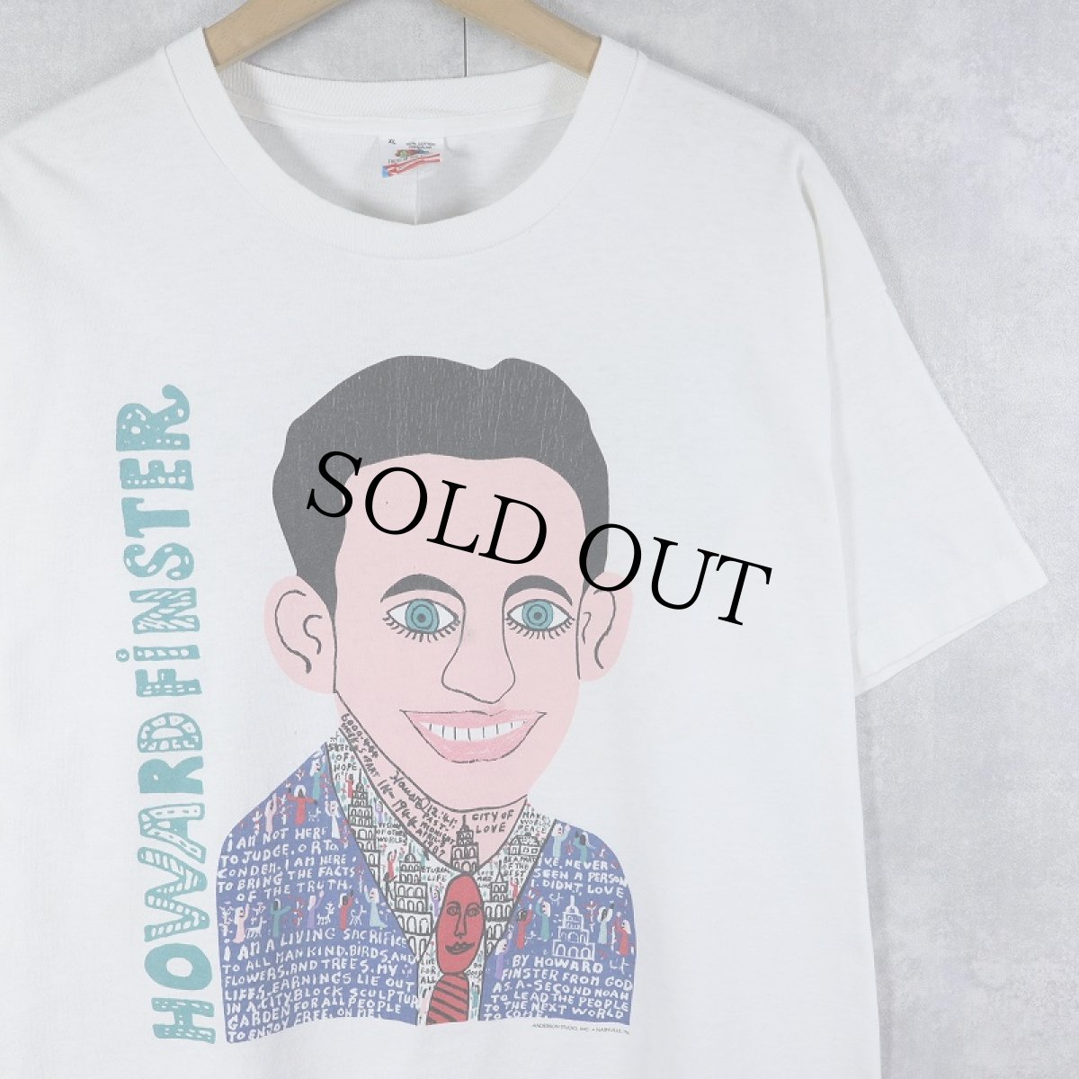 画像1: ⁡90's Howard Finster USA製 アートプリントTシャツ XL (1)