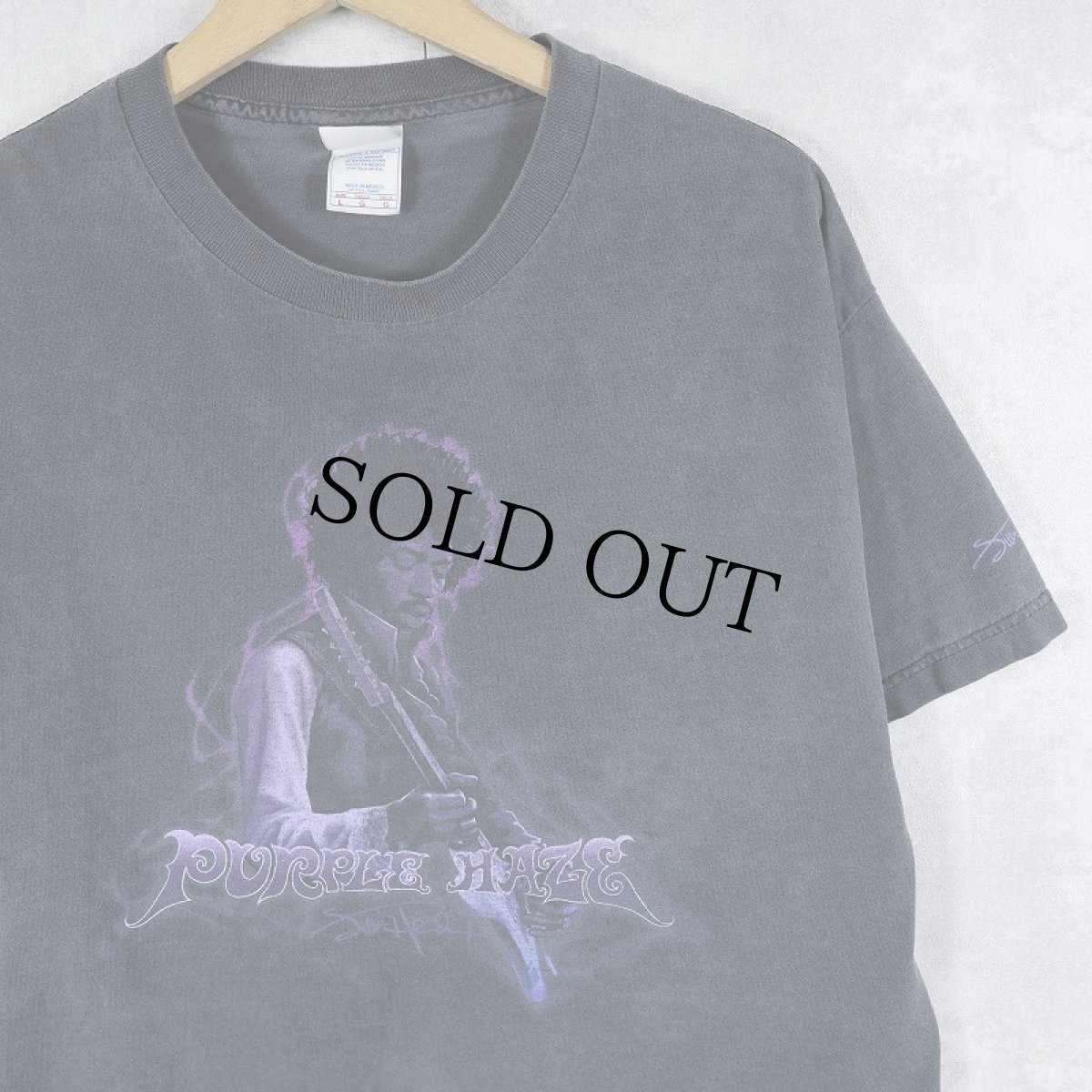 画像1: 2000's Jimi Hendrix "PURPLE HAZE" ミュージシャンプリントTシャツ BLACK L (1)