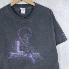 画像1: 2000's Jimi Hendrix "PURPLE HAZE" ミュージシャンプリントTシャツ BLACK L (1)