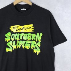 画像1: 80's "THE INVASION OF THE SOUTHERN SLIMERS" プリントTシャツ BLACK L (1)