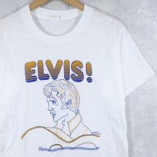 画像1: 90's Elvis Presley USA製 ミュージシャンプリントTシャツ L (1)