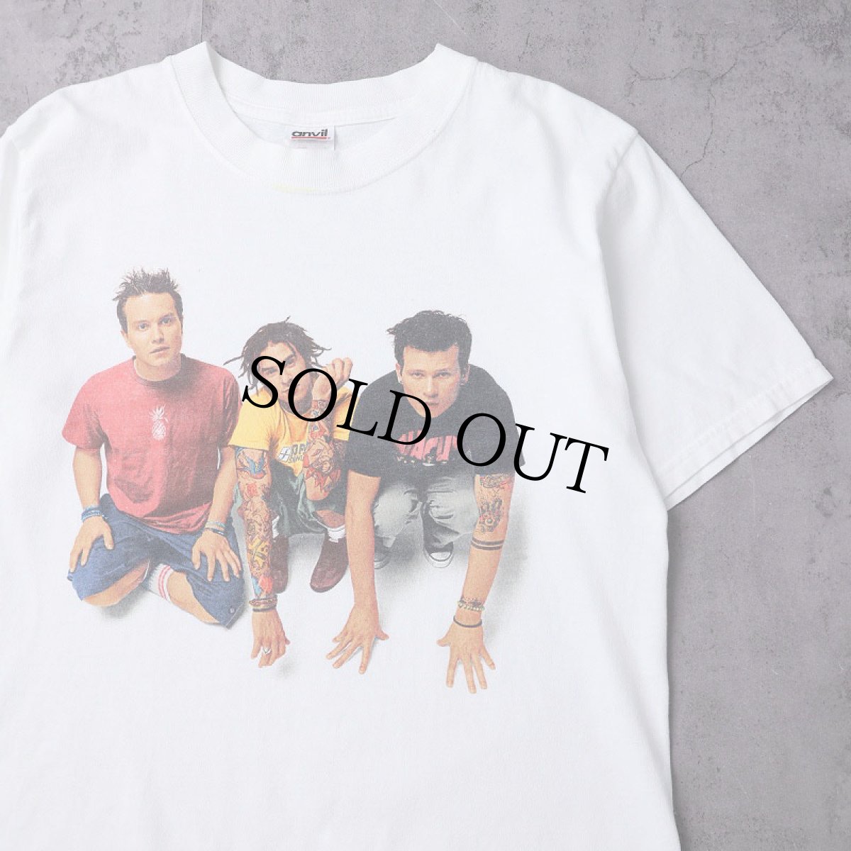 画像1: blink-182 USA製 ポップパンクバンド フォトプリントTシャツ S (1)