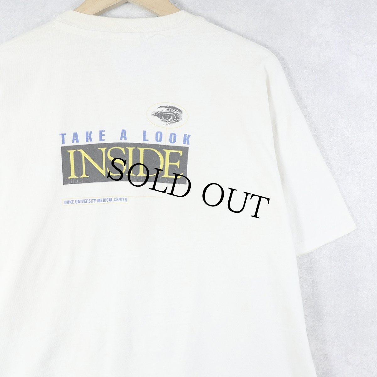 画像1: 90's "TAKE A LOOK INSIDE" プリントTシャツ L (1)