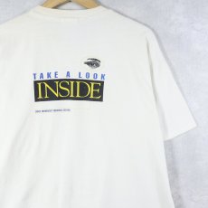 画像1: 90's "TAKE A LOOK INSIDE" プリントTシャツ L (1)