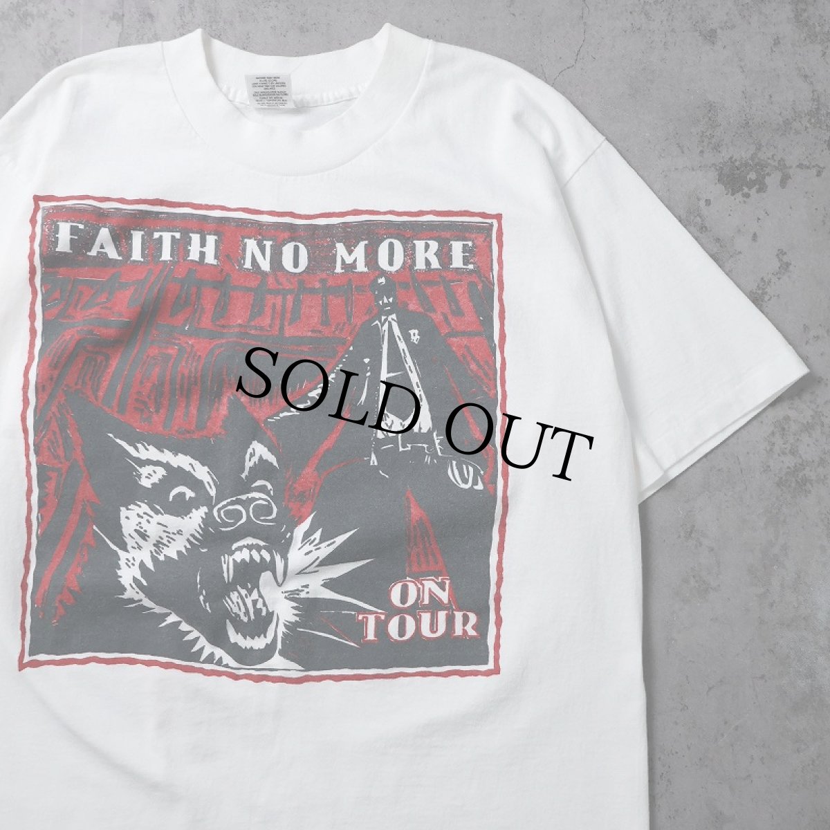 画像1: 90's FAITH NO MORE USA製 "King For A Day" オルタナティブロックバンド ツアープリントTシャツ L (1)