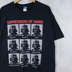 画像1: STAR WARS "EXPRESSIONS OF VADER" キャラクタープリントTシャツ BLACK L (1)