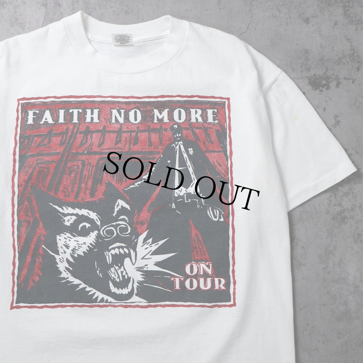 画像1: 90's FAITH NO MORE USA製 "King For A Day" オルタナティブロックバンド ツアープリントTシャツ L (1)
