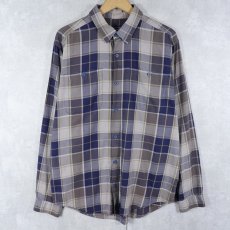 画像1: 2014AW Patagonia ORGANIC COTTON チェック柄 コットンシャツ M (1)
