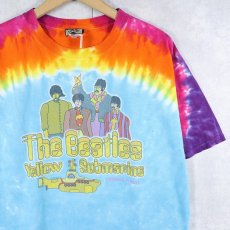 画像1: 2000's THE BEATLES "Yellow Submarine" タイダイ ロックバンド プリントTシャツ  (1)