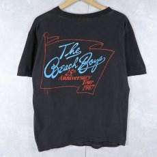 画像2: 80's BEACH BOYS "25th Anniversary Tour 1987" ロックバンドツアーTシャツ BLACK (2)