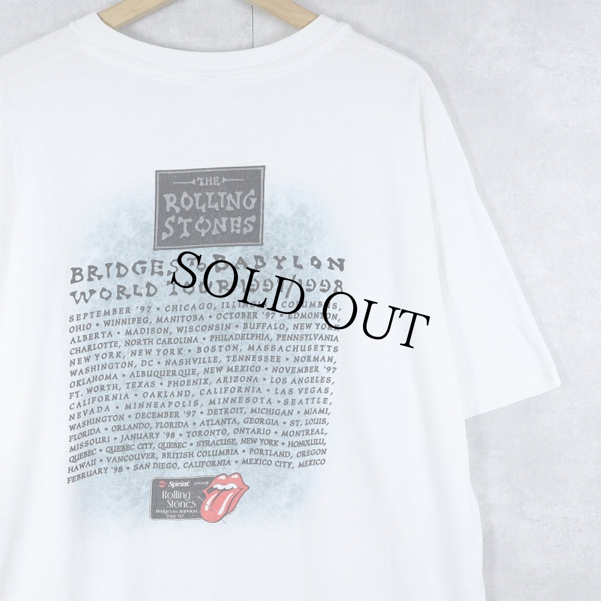画像2: 90's The Rolling Stones USA製 "BRIDGES TO BABYLANI" ロックバンドツアーTシャツ 2X (2)