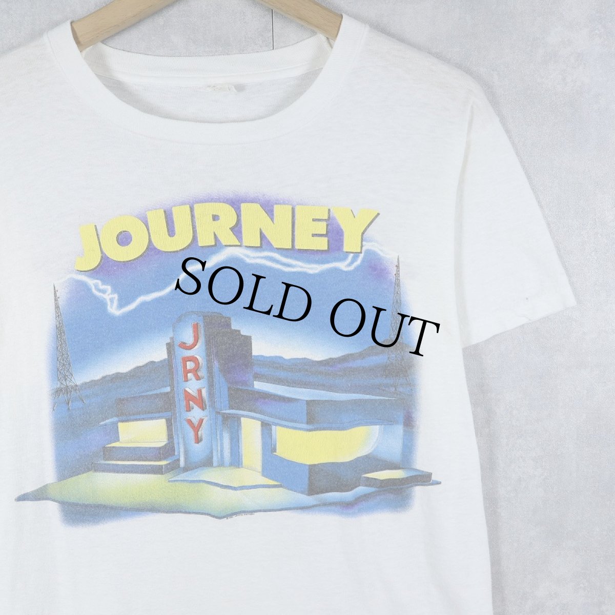 画像1: 80's JOURNEY "RAISED ON RADIO" ロックバンドプリントTシャツ (1)