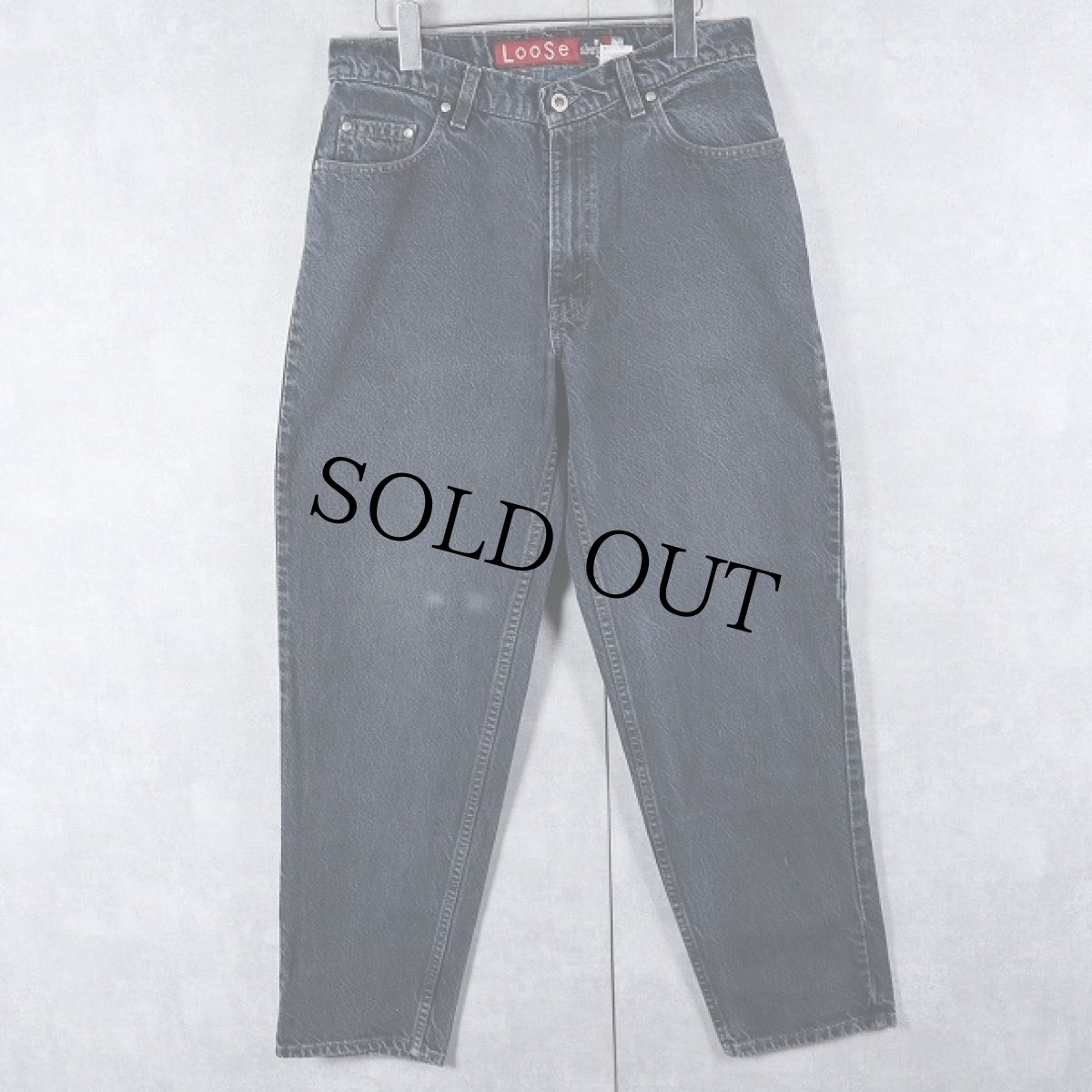 画像1: 90's Levi's SILVERTAB USA製 "LOOSE" ブラックデニムパンツ W31 (1)