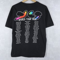 画像2: 90's YES USA製 "WORLD TOUR 1994" プログレッシブ・ロックバンドツアーTシャツ BLACK L (2)