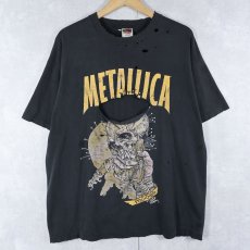 画像1: 90's METALLICA × PUSHEAD CANADA製 ヘヴィメタル・バンド プリントTシャツ BLACK XL (1)