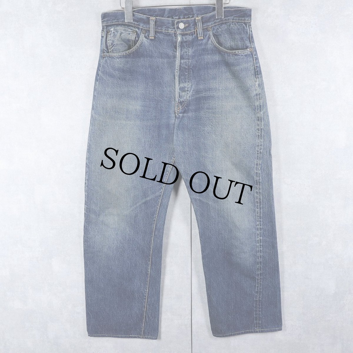 画像1: 50〜60's LEVI'S 501XX "ギャラ入り&オフセット" デニムパンツ W33 (1)