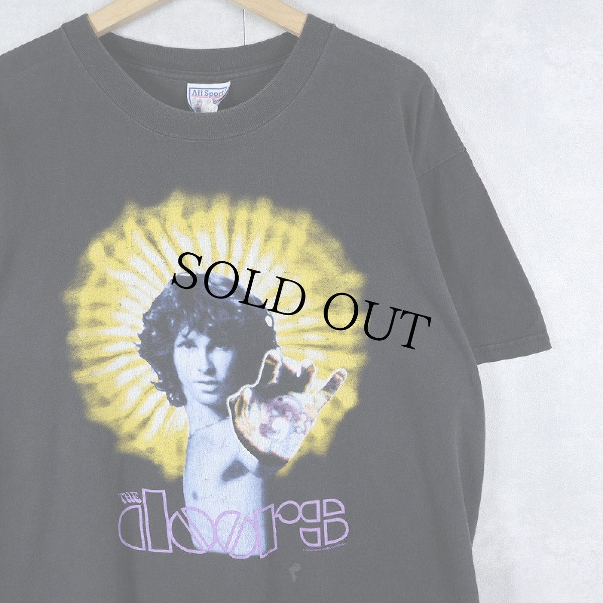 画像1: 90's The Doors JIM MORRISON USA製 ロックバンドプリントTシャツ BLACK L (1)