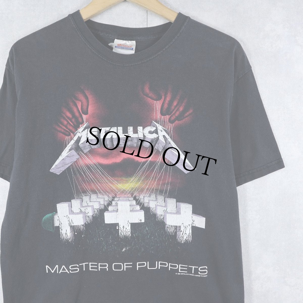 画像1: 90's METALLICA "METALLICA MASTER OF PUPPETS" ヘヴィメタルバンドプリントTシャツ BLACK M (1)