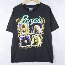 画像1: 90's POISON USA製 "Flesh & Blood" ロックバンドツアーTシャツ BLACK L (1)