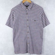 画像1: 2016SS Patagonia Patagonia "ORGANIC COTTON" チェック柄 ちりめんシャツ M (1)