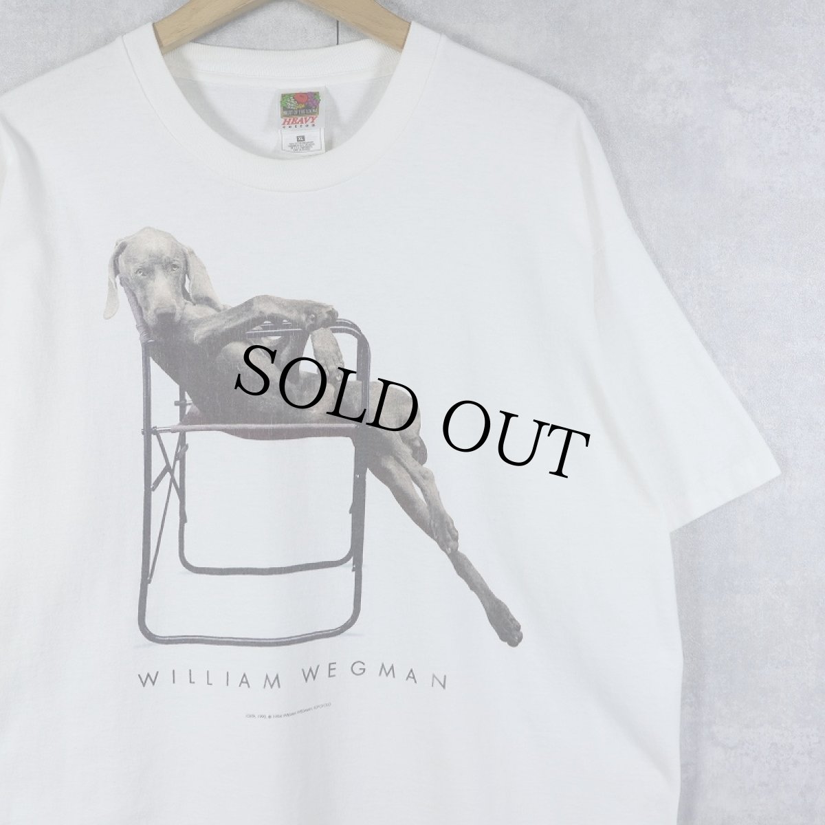 画像1: 90's William Wegman "LOLITA" アートプリントTシャツ XL (1)