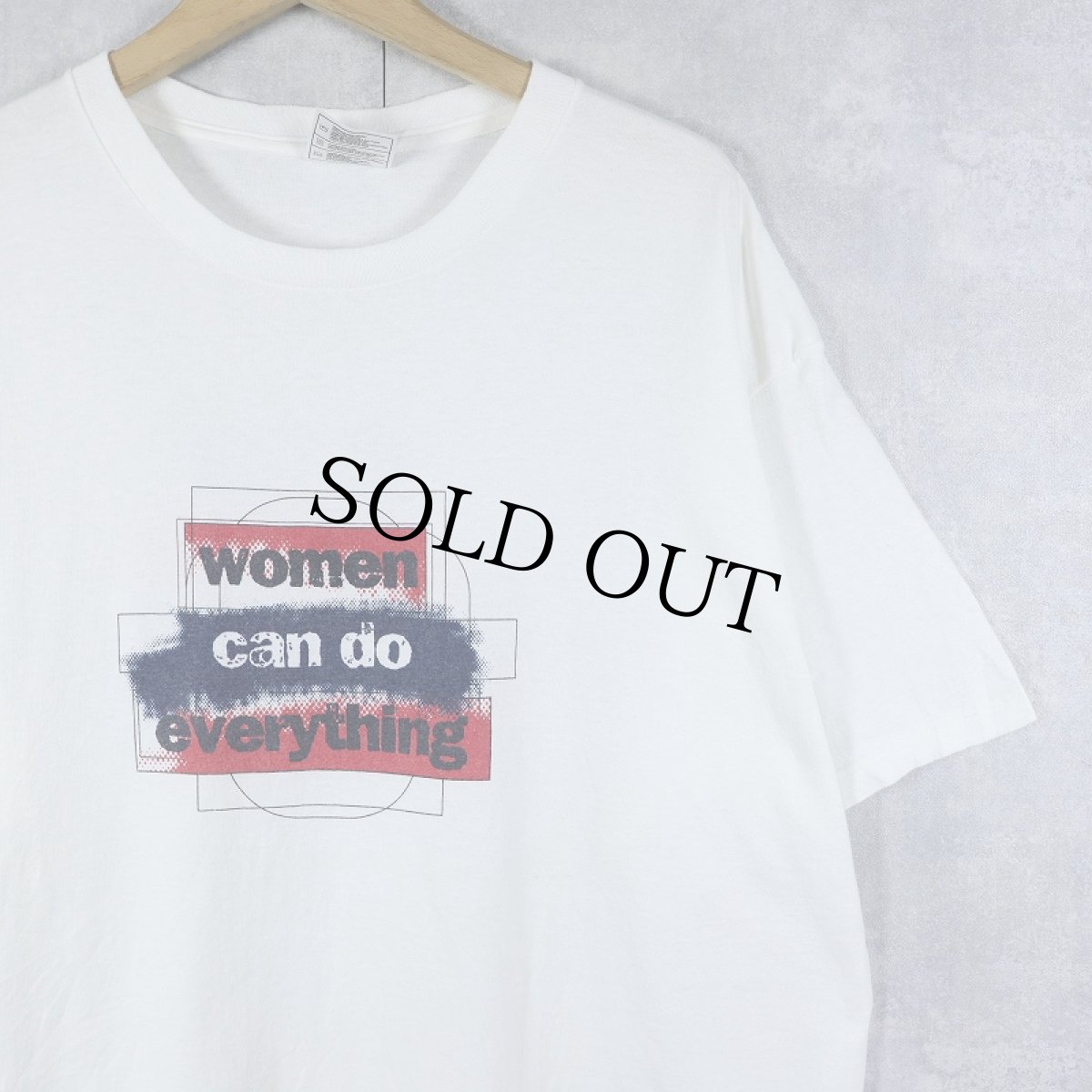 画像1: 90〜2000's NIKE USA製 "Woman can do everything" プリントTシャツ L (1)