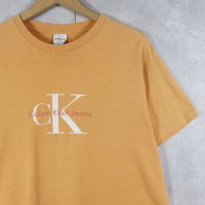 画像1: 90's Calvin Klein Jeans USA製 ロゴプリントTシャツ L (1)