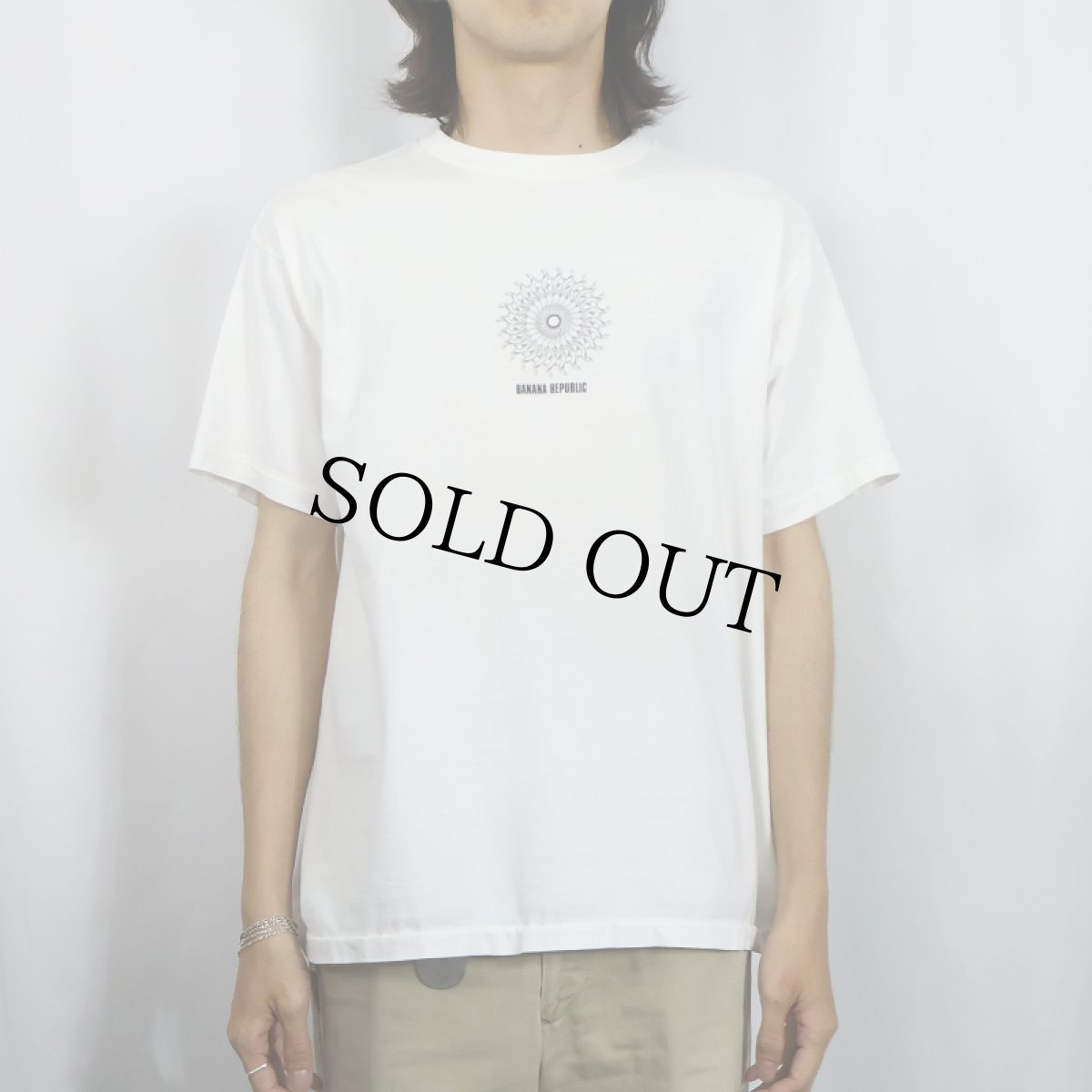 画像2: 90's BANANA REPUBLIC USA製トカゲプリントTシャツ M (2)