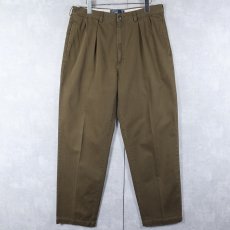 画像1: POLO Ralph Lauren "ANDREW PANT" 2タックチノトラウザーズ W33 (1)
