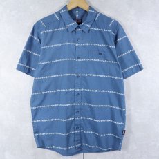 画像1: 2020SS Patagonia "ORGANIC COTTON" ボーダー柄コットンシャツ M (1)