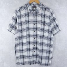 画像1: 2015SS Patagonia Patagonia "ORGANIC COTTON" チェック柄 ちりめんシャツ M (1)