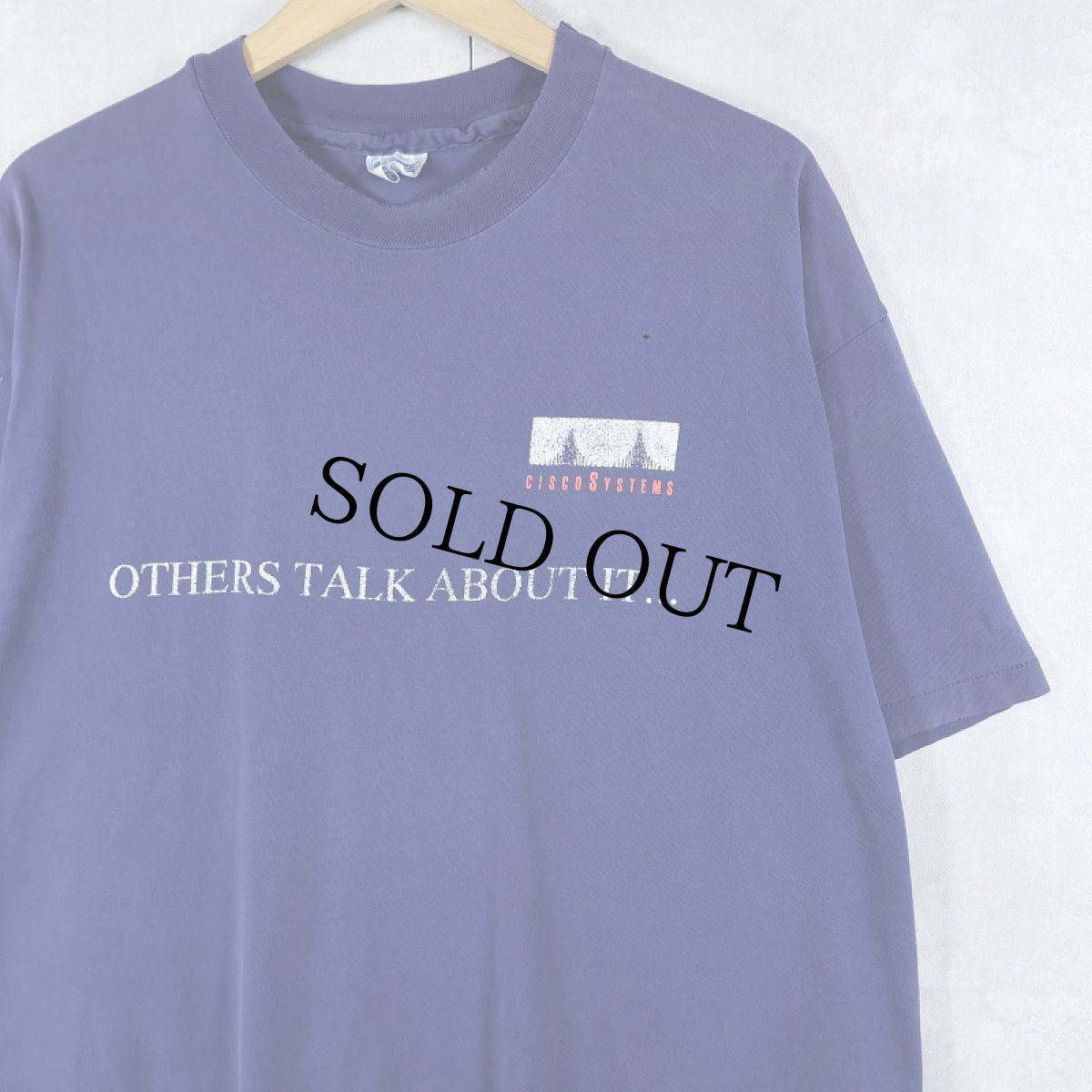 画像1: 90's Cisco Systems "OTHERS TALK ABOUT IT..." ネットワーク機器開発会社 プリントTシャツ NAVY XL (1)