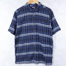 画像1: 2017SS Patagonia Patagonia "ORGANIC COTTON" チェック柄 ちりめんシャツ M (1)