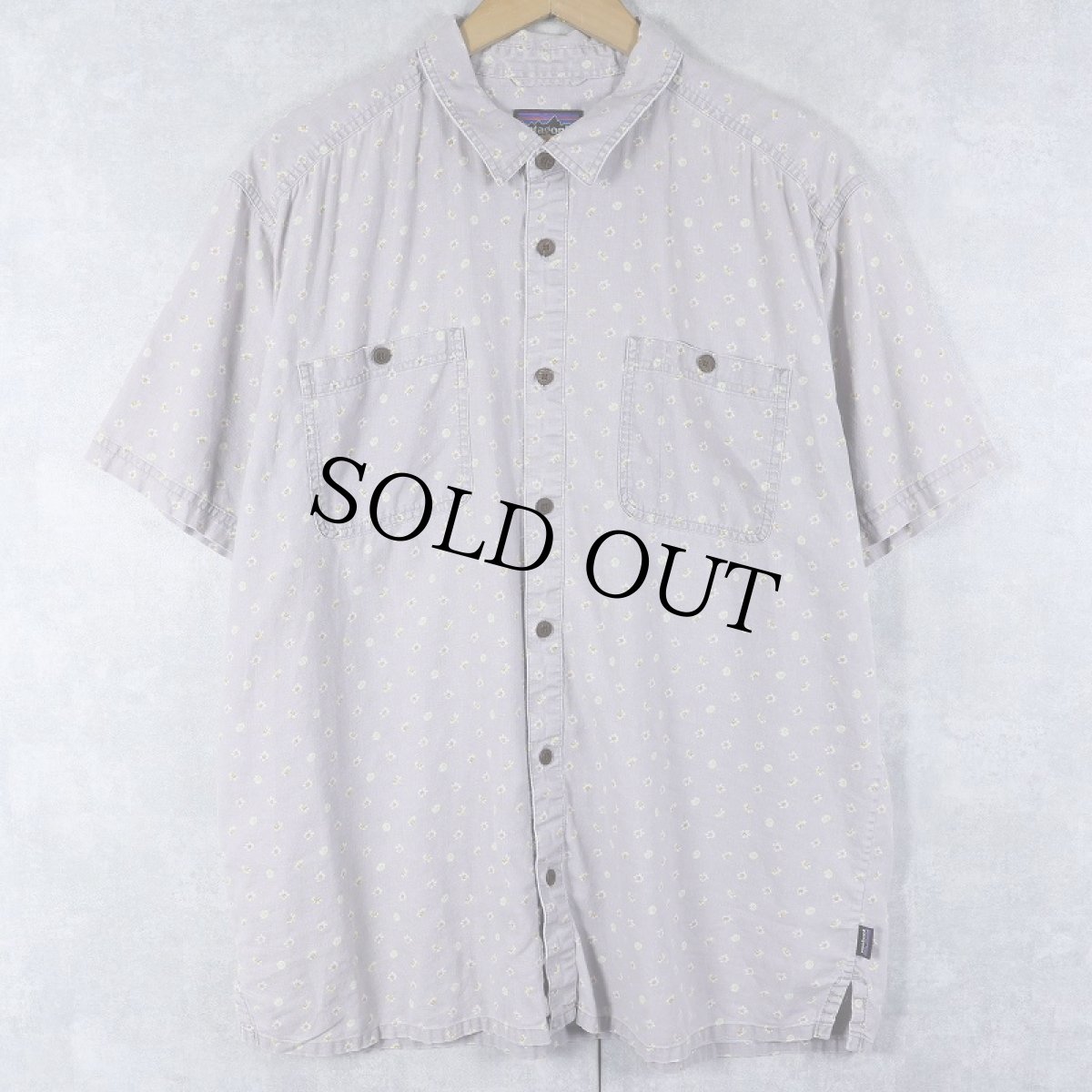 画像1: 2021SS Patagonia Patagonia "HEMP×ORGANIC COTTON" 花柄 コットンシャツ XL (1)