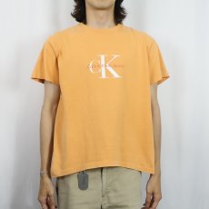 画像2: 90's Calvin Klein Jeans USA製 ロゴプリントTシャツ L (2)
