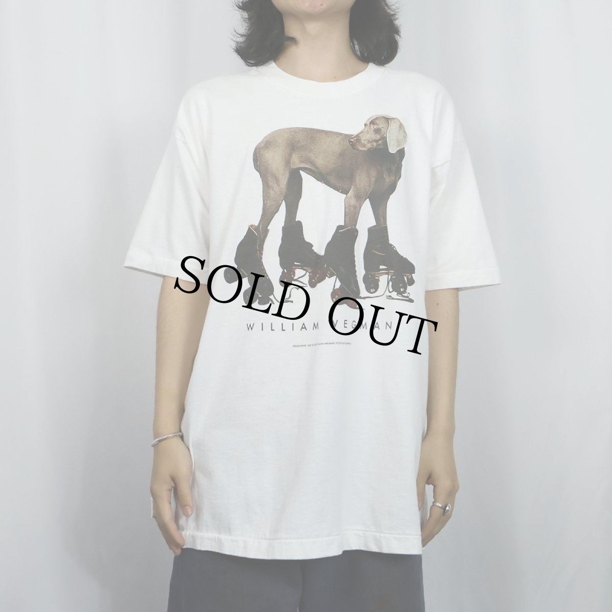 画像2: 90's William Wegman "ROLLER ROVER." アートプリントTシャツ XL (2)