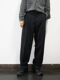 画像2: HAGGAR USA製  2タック ポリエステル×レーヨンスラックス BLACK W32 (2)