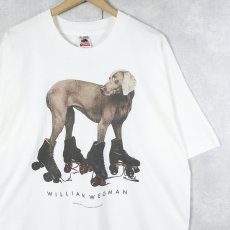 画像1: 90's William Wegman "ROLLER ROVER." アートプリントTシャツ XL (1)