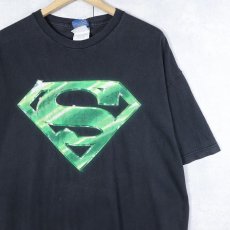画像1: 2000's DC COMICS "SUPERMAN" ロゴプリントTシャツ BLACK XL (1)