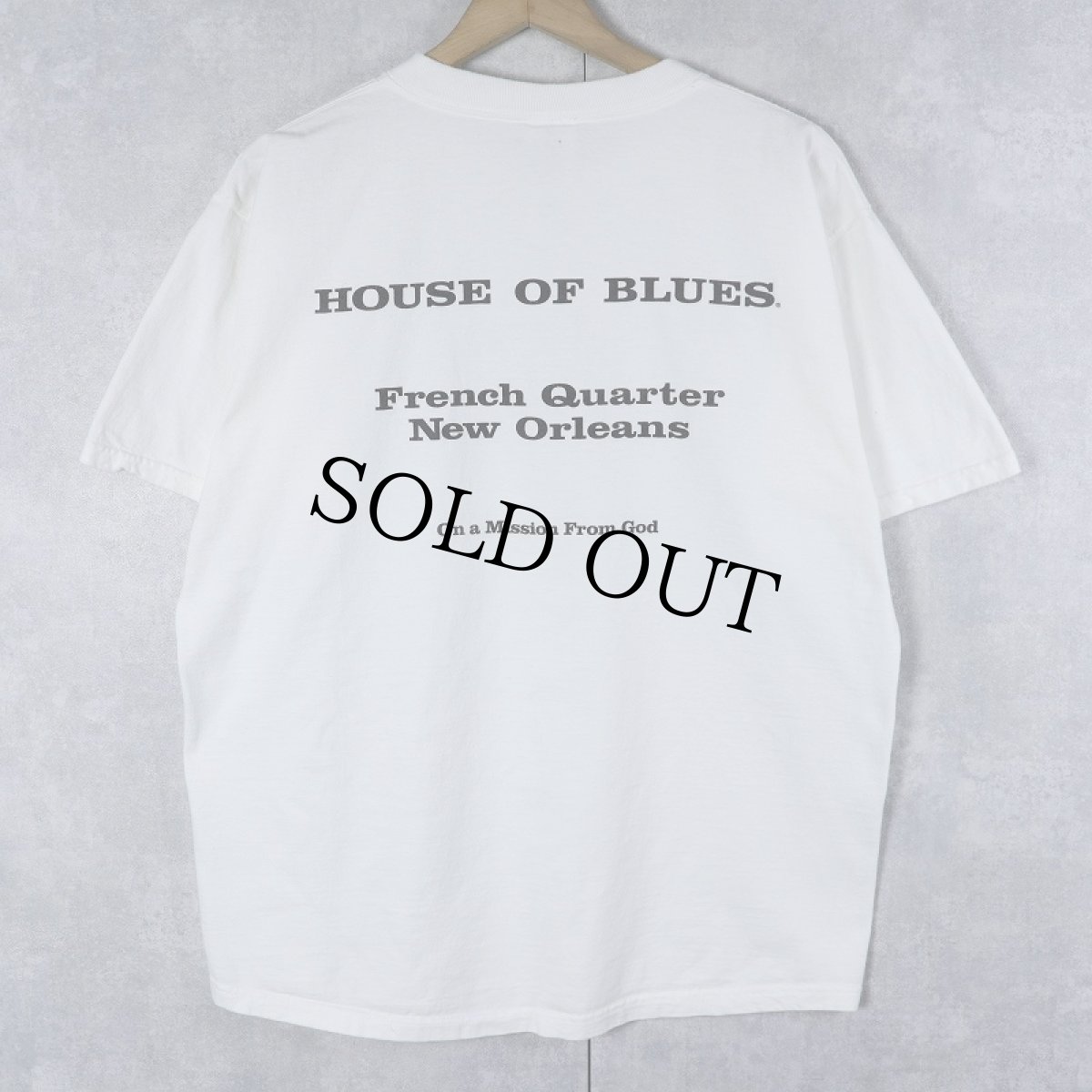 画像2: 90〜2000's THE BLUES BROTHERS "House of Blues" コメディ映画プリントTシャツ L (2)
